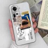 For OPPO Realme C67 A3 12 Lite Pro+ Reno 11 Pro 5G Back Cover Cool Girl Boy Fashion Cases Silicone Soft TPU Super Shockproof Clear Phone Bags For OPPO Oppo Reno 11 5G black