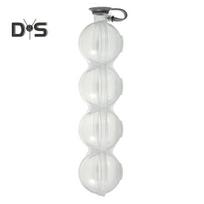 Ice Ball Maker 4 Hole Round Ice Cube Mold Easy Fill Release Ice Sphere Maker with Silicone Cover for Whiskey Cocktails 5pcs white