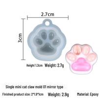 DIY Cat Claw Silicone Mold for Crafting Earrings and Keychains gray