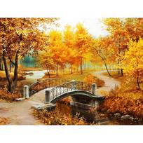 5D PASIDARYK pats deimantinė tapyba Peizažas Deimantinė mozaika Rudens medis Cirkonio siuvinėjimas Pilnas apvalus deimantas Kryželiu siuvinėjimas Namų dovana Round 20x30cm