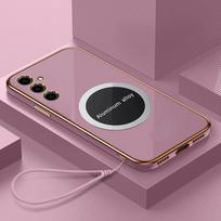 For Samsung Galaxy A36 Case Samsung A36 5G SM-A366E Phone Case Magnetic attraction Plating ShockProof Silicone Back Cover Case & Strap&Galaxy A36