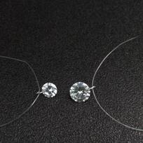 Undinėlės ašarų cirkonio pakabukas su vėriniu: Skaidri žvejybinė vala moterims, papuošalas ant raktikaulio 6mm Clear Zircon