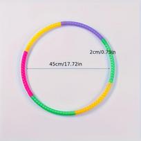 Nuimamas plastikinis gimnastikos lankas – patvarus, nešiojamas, universalus fitneso įrenginys lauko žaidimams ir šokiams 1pc-45cm