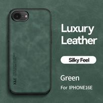 For iPhone 16e 2025 Case Luxury PU Leather Silicone Phone Case for i Phone 16e 16 e e16 iPhone16e 6.1  Car Magnetic Holder Cover For iphone 16e žalia
