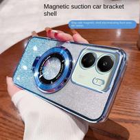 For Xiaomi POCO C65 Case Soft Bling Glitter Ring Magnetic Slim Protective Back Cover Case For Xiaomi POCO C31 C65 Phone Shell For POCO C65 mėlyna