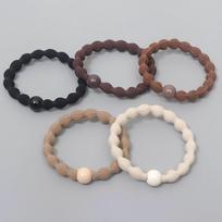 Elastinė plaukų gumelė-galvos juosta – Besiūlė guminė plaukų gumelė moterims (Juoda)