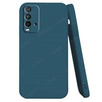 Dėl dangtelio Xiaomi Redmi 9T dėklas Redmi 9T Capas Skysto silikono smūgiams atsparus telefono galinis buferis TPU minkštas dėklas Redmi 9T Fundas 6,53 For Redmi 9T mėlyna