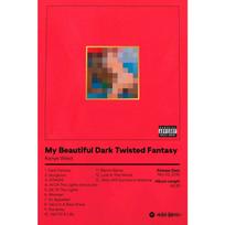 Repo žvaigždės Kanye West muzikinio albumo „Bear Throne Heartbreak“ dainų sąrašo plakatas Drobės paveikslai Sienos meno paveikslai Namų dekoras 21cm×30cm NoFrame