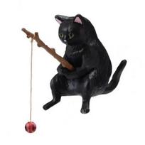 Žvejybinės katės ornamentai Akvariumo dekoracija Žuvų kraštovaizdis Animacinės katės statulėlė Mini dervos figūrėlė Namų dekoracijos Miniatiūros F