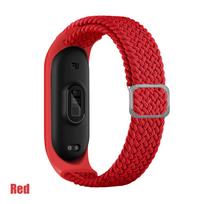 Pinta solo kilpa Mi apyrankei 9 8 apyrankė Elastinga reguliuojama nailono Miband 7 8 Correa Apyrankė xiaomi Mi apyrankė 4 3 5 6 7 8 dirželis Mi band 3 4 5 raudona