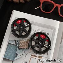 Personalizuotas kūrybiškas padangų dėklas AirPods 4 3 Airpod Pro 1 2 3 Bluetooth ausinėms, apsauginis ausinių dėklo dangtelis airpods 1/2 raudona