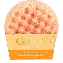 Bomb Cosmetics Gelato Body Buffer Soap Sponge Mango Sorbet  200 g