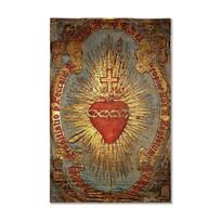 Jėzaus Širdies Retro Plakatas Drobės Spaudinys Svetainei Konsekruotas Religinis Sienos Menas Bažnyčia Namų Dekoras Tapyba Cuadros 21cm×30cm NoFrame