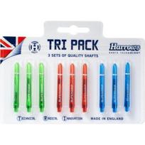 Vidutiniai spalvoti smiginio koteliai Harrows Supergrip Tri Pack