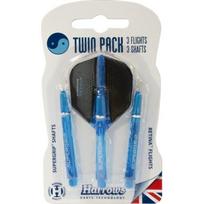 Smiginio kotelių ir sparnelių rinkinys Harrows Twin Pack Medium - Aqua