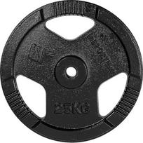 Ketaus svorio diskas inSPORTline Hamerton, juodas, 25 kg, 30 mm