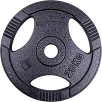Ketaus olimpinis svorio diskas inSPORTline Hamerton Black 20 kg, 50 mm