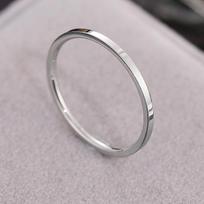 18k Titano Plieno Minimalistinis Moteriškas Žiedas: Patvarus, Neblunkantis, Plonas nerūdijančio plieno dirželis, Universalūs minimalistiniai papuošalai US Size 9 gray