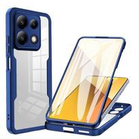 360 laipsnių apsaugantis dėklas visam kūnui, skirtas Xiaomi Redmi Note 13 Pro Plus 12 11 Pro 5G 12S 10 Redmi 13C 12C 10C 9C, silikoninis, skaidrus telefono dėklas Reami 10C raudona