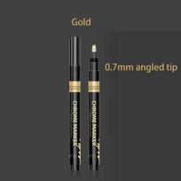Chrome Effect Metallic Marker Pen Mirror Finish Paint Pen High Gloss Highlighting Paint Pen Electroplating Look for Crafts Art Design DIY Models 0.7mm angled tip auksas