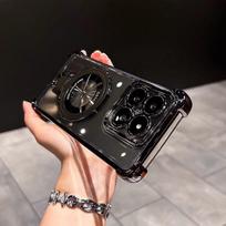 Atsparus smūgiams magnetinis laikiklis telefono dėklas, skirtas Xiaomi Redmi Note 12 Pro 5G 11S 10S 9S 12 11 10 9 Pro, stovas, skaidrus minkšto silikono dangtelis Redmi Note 12 (4G)