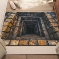 60*90CM 2D Spąstų Vonios Kilimėlis, Flanelės Medžiagos Kilimėlis, Tinka Vonios Kambariui, Miegamajam, Svetainės Įėjimui, Vonios Kilimėlis Patvarus Grindų Kilimėlis 40*60cm