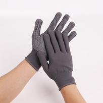 Unisex nailoninės neslystančios pirštinės vairavimui ir darbui, plonos 13-adatinės su taškinėmis plastiko detalėmis, skirtos tvarkymui ir dozavimui raudona