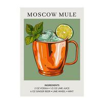 Kokteilių meno dekoras Plakatas Akvarelė Retro Gėrimo Spaudinys Minimalistinis Elegantiškas Rafinuotas Sienos meno paveikslas Namų dekoravimui 21x30cm Unframed