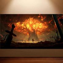 World of Warcraft Retro Drobės Plakatas Klasikinis Žaidimų Sienos Menas Žaidimų Kambario Dekoras Sienos Lipdukas Tapyba 21x30cm Unframed