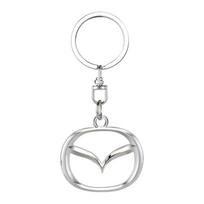 1 vnt. 3D metalinis automobilio ženkliukas raktų pakabukas cinko lydinio raktų pakabukai automobilių priedai Mazda 6 3 CX5 5 2 323 CX7 Demio Atenza Axela MX30 CX30 CX3 CX9 RX8 RX7 sidabras