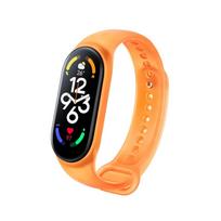 Dirželis Xiaomi Mi Band 7 dirželis Laikrodžio apyrankė Silikoninė apyrankė Keičiamas kamufliažinis dirželis skirtas Xiaomi Mi Band 7 5 6 Smart Watch apyrankės priedai For mi band 7 5 6 oranžinė
