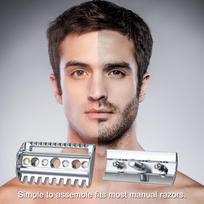 1PC Traditional Replacement Safety Razor Head Chrome Scalloped Bar Double Edge Safety Razor Head Shaving Open Comb Head sidabras