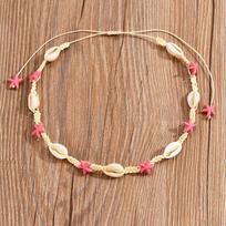 Bohemian Starfish Shell Choker Necklace for Women Girl Fashion Creative Crystal Handmade Beaded Necklaces Beach Jewelry Gift