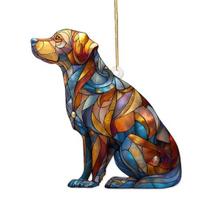 Yousheng Colorful Animal Pendant Acrylic Suncatcher Window Hanging Ornament 2D Acrylic Printed Festive Decor for Christmas Tree & Home eagle blue