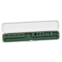 Stylus Pen Case for IOS Tablet Pencil Shockproof Reasonable Layout Portable Multifunction Stylus Case for Travel Green žalia