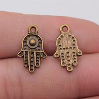 Pakabukai Hamsa ranka Talismanas Amuletas Pakabukai Vaikų papuošalų medžiagos QC065 A06-10pcs-20x12mm