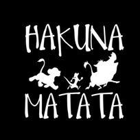 13,8 cm*13,3 cm HAKUNA MATATA Liūtas Karalius Simba Automobilio Stilius Vinilinė Automobilio Lipdukas balta