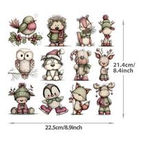 Clothing sticker sets, birds, foxes, cute animal patterns, iron-on stickers, hooded sweatshirts, T-shirts, heat transfer decorations