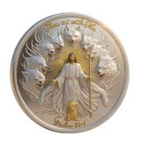 Thou Art with Me Coin Jesus Shepherd Protecting Lamb The Good Faith Commemorative from Wolves Pocket 1pc