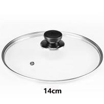 Universalus keptuvės dangtis Grūdinto stiklo Wok keptuvės dangtis Patvarus puodo dangtis Virtuvės reikmenys Diamerter 12cm