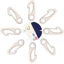 Plastikinis nailoninis kabliukas Lauko vėliavų stiebų priedai PP kabliuko sagtis One Size balta