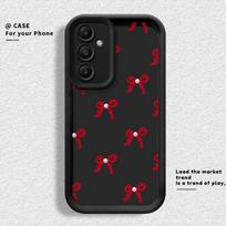 Phone Cover Case for Samsung Galaxy A15 A16 A51 A73 A35 A36 A12 A13 A23 A71 A72 A34 A53 A54 A56 A26 A32 Fashionable Red Pink Bow Galaxy A54 5G black