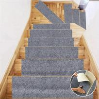 Lipni Neslystanti Pakopos Kilimėlis Juostelė Laiptų Kilimas Saugumas Minkštas Grindų Kilimėlis Namų Dekoras Įvairių Dydžių 15X60cm 15X100cm 20X60cm 20X100cm 15cmX60cm šviesiai pilka spalva