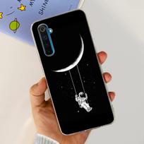For Cover Realme 6 Phone Case Lovely Astronaut Flower Soft Silicone Clear TPU Back Cover For Realme 6 Pro 6S 6i Shockproof Funda Realme 6 6s