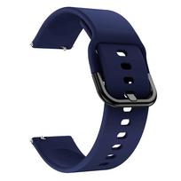 20/22mm silikoninis dirželis Samsung Gear S3 Classic Galaxy Watch3 45mm 7 6 5 4 40/44mm apyrankei For AMAZFIT BALANCE 2 Sportinis dirželis 1PCS 20mm vidurnakčio mėlyna spalva
