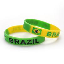 2 vnt. Brazilijos vėliavos apyrankė Šalies silikoninė apyrankė ant riešo Vyrams Moterims Brasil Guminė juosta Sportinė apyrankė ant riešo Madingi apyrankės aksesuarai Dovana 2pcs yellow