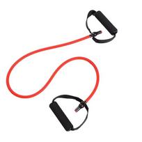 Yousheng Fitness Resistance Band with Anti-slip Handle Portable Men Women Arm Shoulder Stretch Strength Training Leg Toning Exercise Elastic Strap raudona