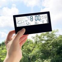 Electronic 3 in 1 Thermo Hygrometer Clock Digital Temperature Humidity Alarm Weather Station for Home Office School juoda