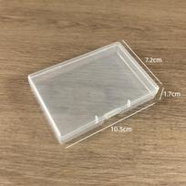 Clear PP 10x7x1.7 Rectangular Plastic Storage Box for Cards, Ornaments, and Small Tools D713 Empty Box 10.5*7.2*1.7CM skaidri