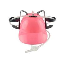 Drink Cap with Straw, Drinking Hat for Adults, Plastic Lazy Drink Helmet, Creative Beer Hat for Birthday Parties Festivals Home Office Gifts Dormitory
